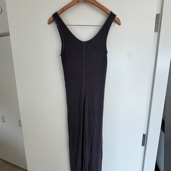 Enza Costa Ribbed Tank Maxi Dress – Charcoal/Washed Black – Women’s L - Picture 3 of 3